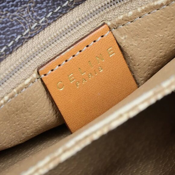 authenticity guaranteed CELINE Logo Macadam 2Way Shoulder Hand Bag - Picture 15 of 16